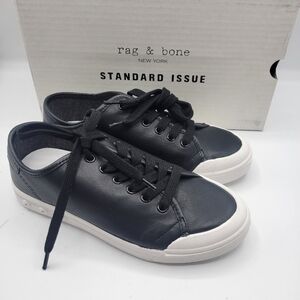 NWB Rag and Bone lace up black leather size 5